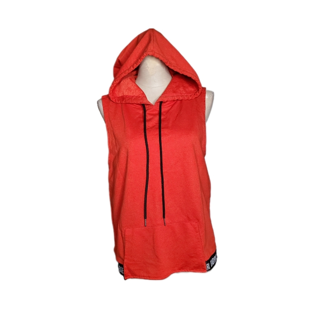 Rue21 Girls Sleeveless Red Hoodie Top Sz L
